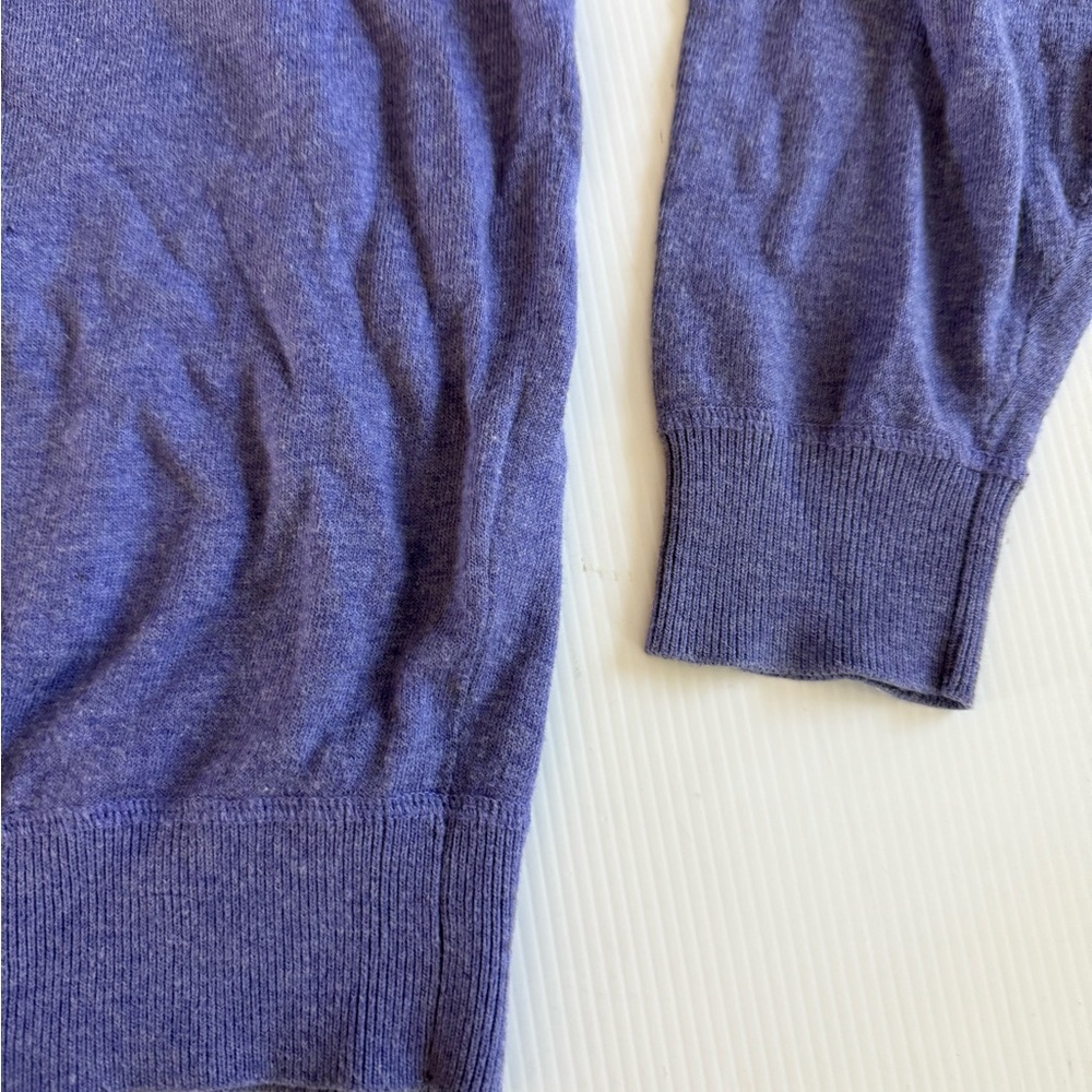 Robert Talbott Sweater Men’s L Cotton Cashmere Crew Neck Hong Kong Purple - Picture 4 of 9